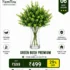 Artificial Green Bush Premium with Realistic Green Leaves for Home Decoration by FamYou