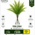 Artificial Fern Spray with Realistic Green Fern Leaves for Home Decoration by FamYou